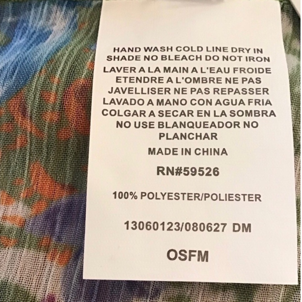 Lucky Brand Printed Sarong (NWT) (Size: OSFM) - Picture 7 of 7